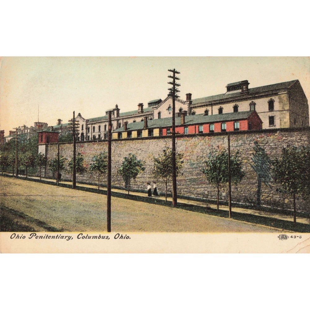 Columbus Ohio OH Postcard Ohio Penitentiary Prison Exterior c1910 Divided Back - Picture 1 of 2